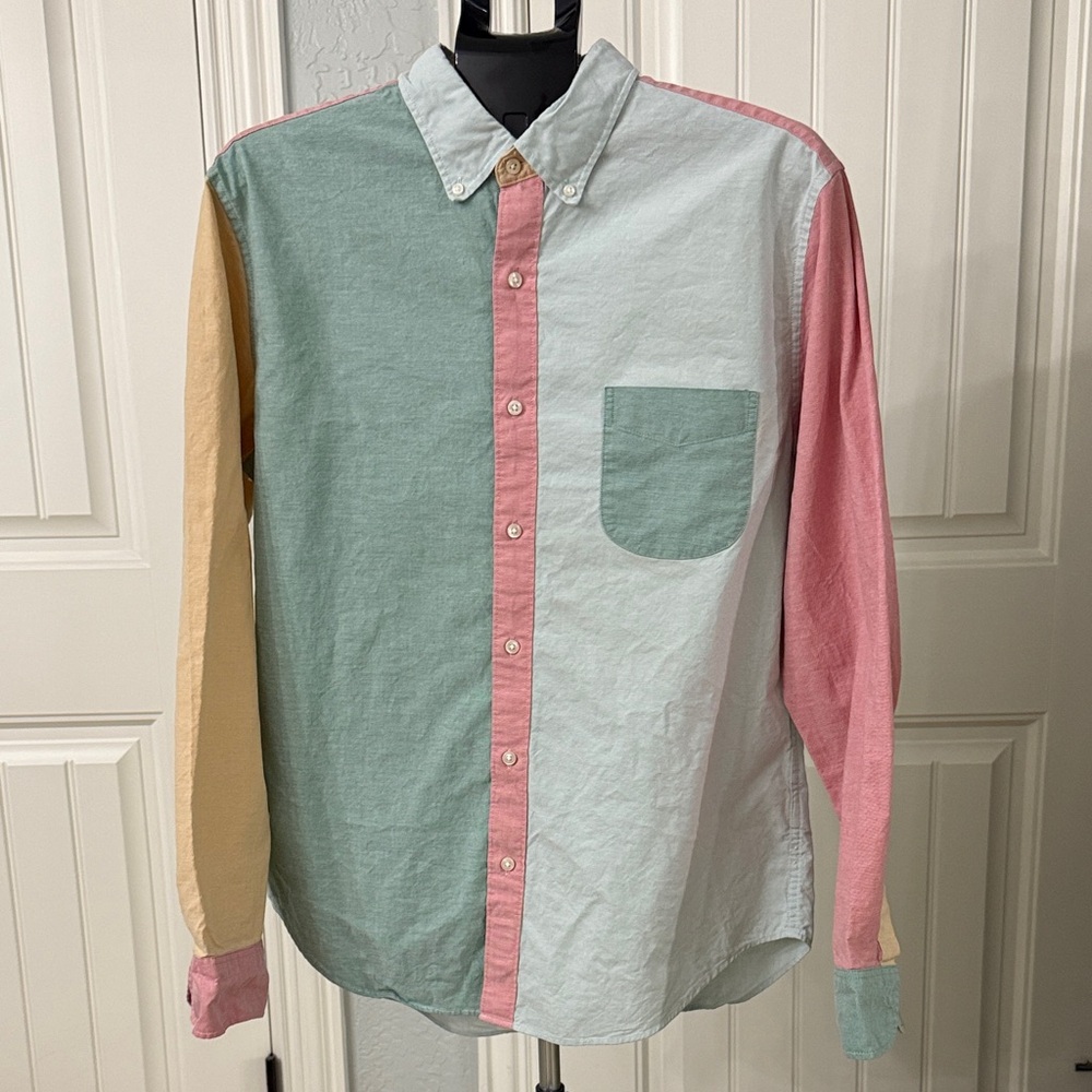 J. Crew Colorblock Men's Button-Down Shirt